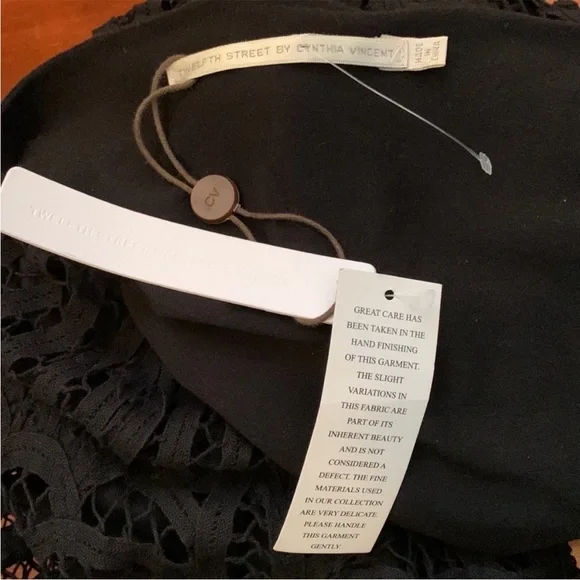 NWT Twelfth Street By Cynthia Vincent Lace Maxi Skirt/Dress in Black